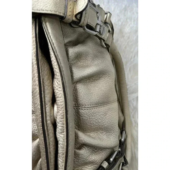 B Markowski Metallic Silver Color, leather Satchel Handbag, Designer Handbag - Picture 14 of 16